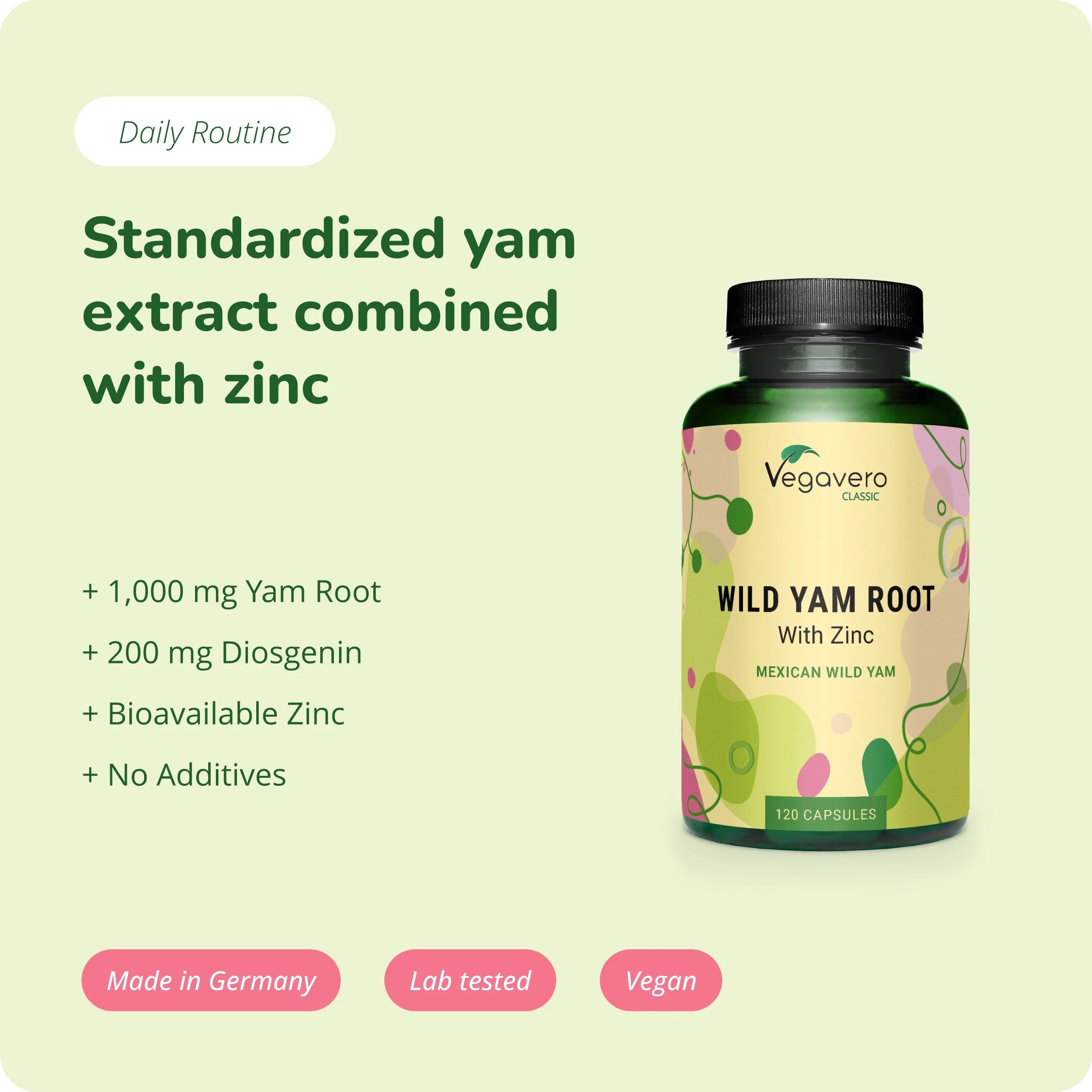 Wild Yams + Zinc Capsules
