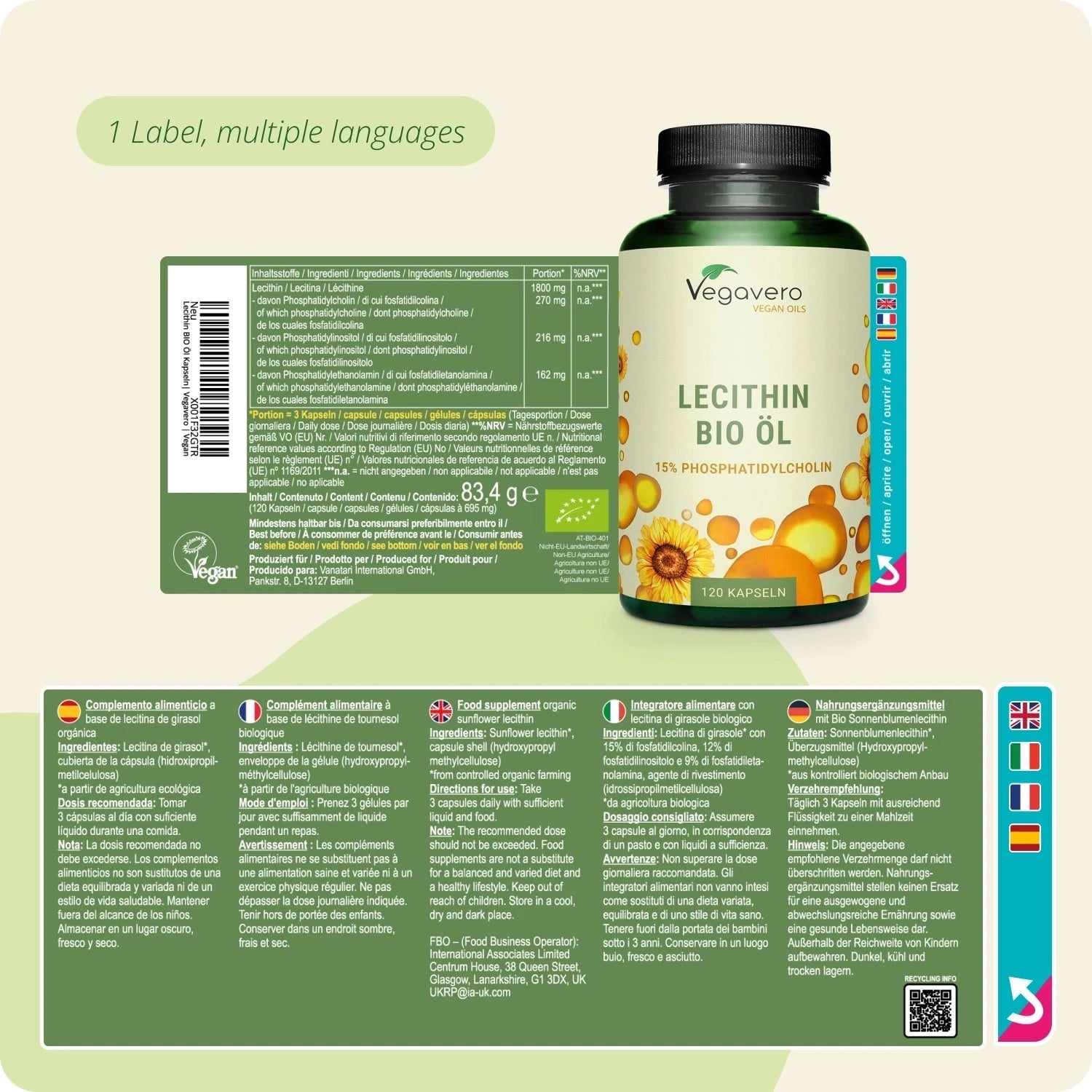 Lecithin Öl Kapseln Bio