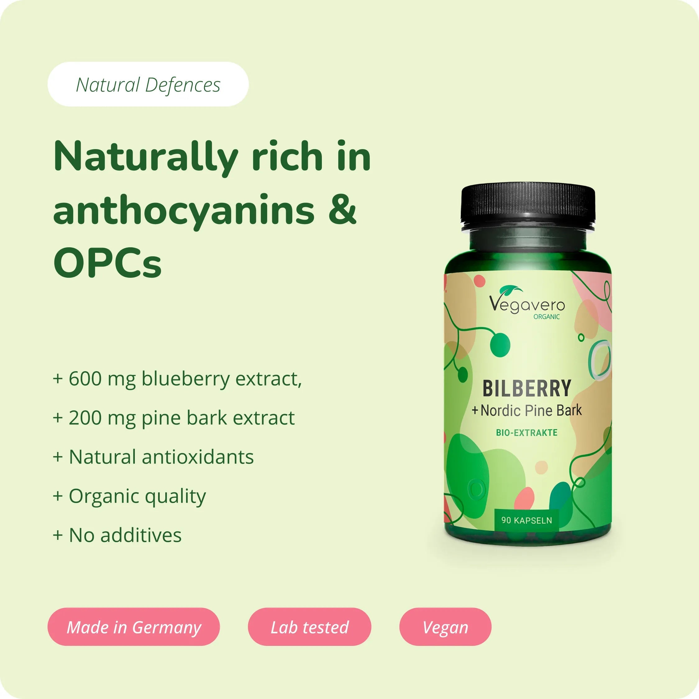Bilberry & Pine Bark Extracts Capsules Organic