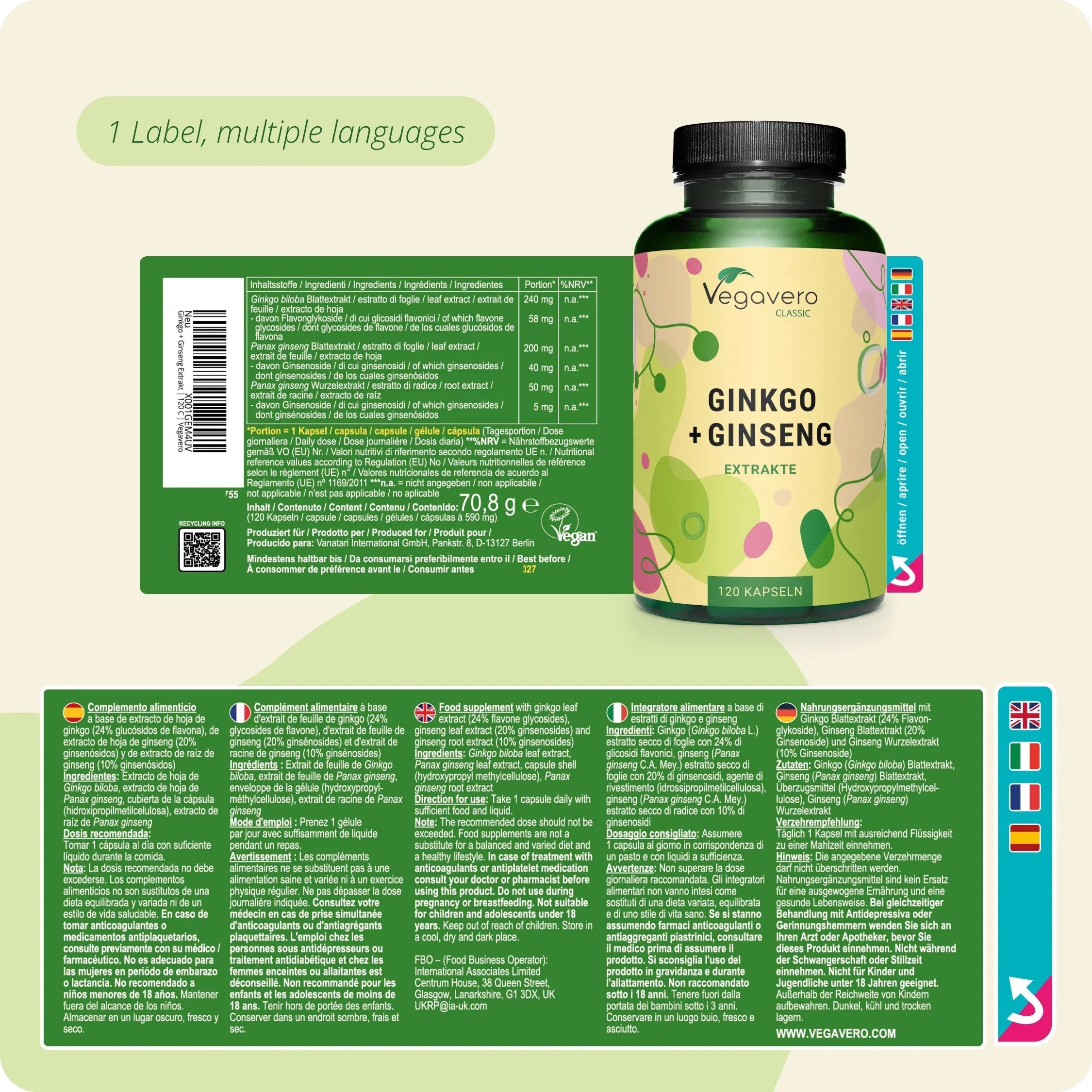 Ginkgo + Ginseng Extract Capsules