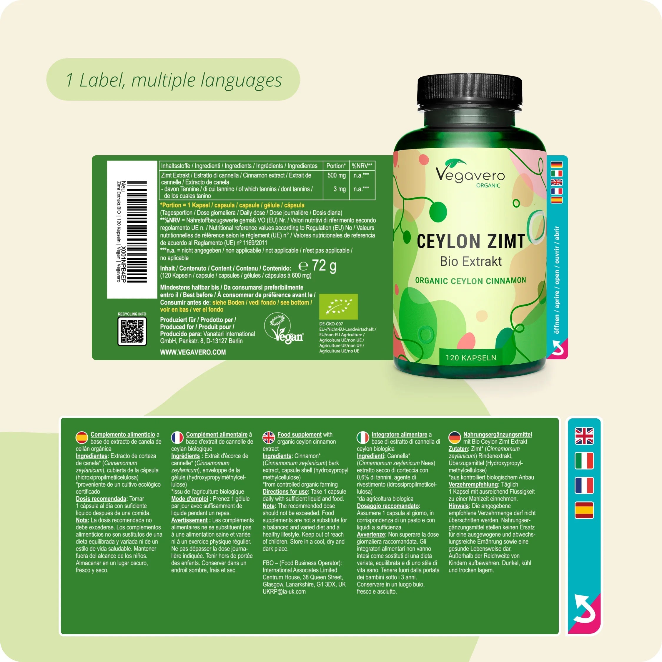 Ceylon Cinnamon Extract Capsules Organic
