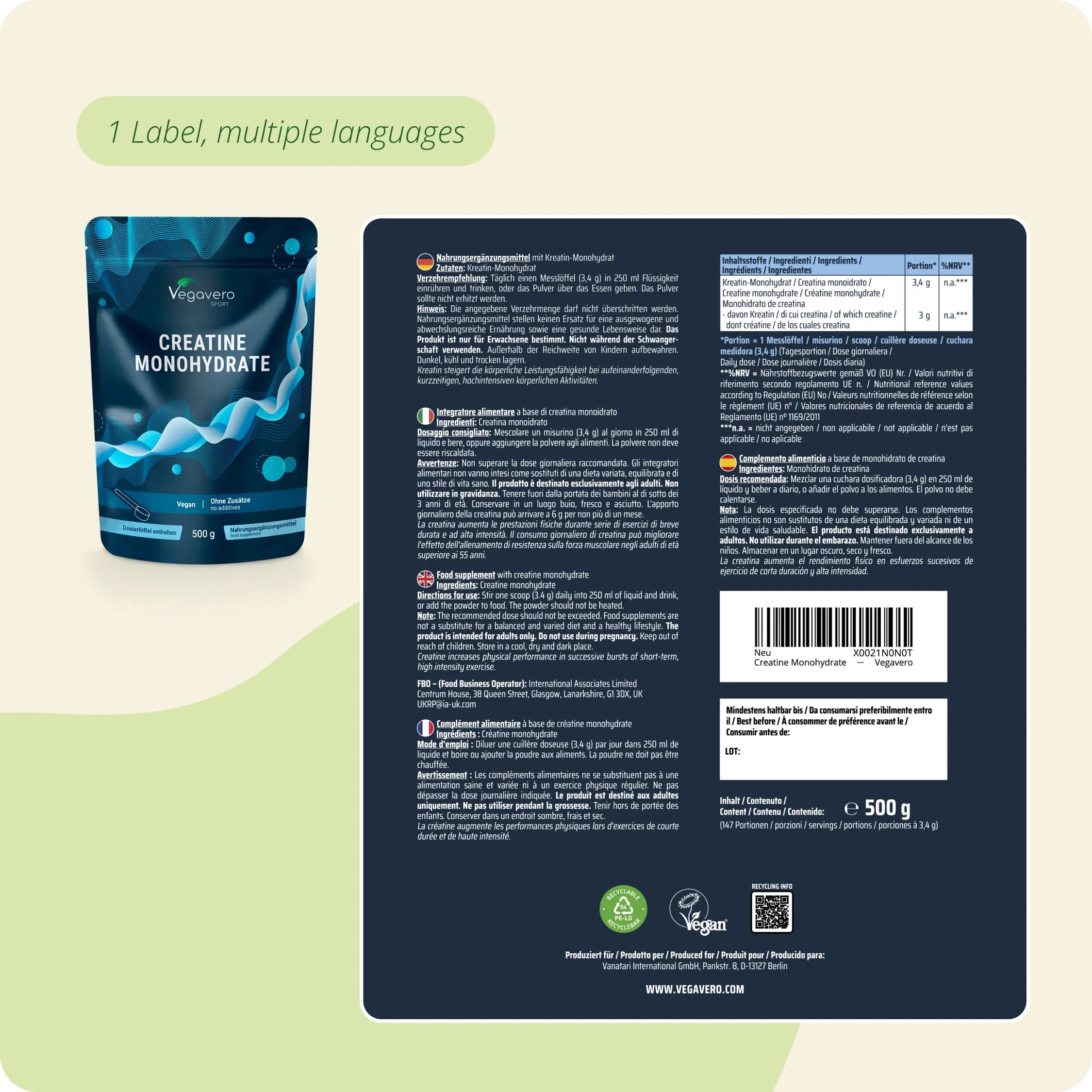Creatine Monohydrate Powder