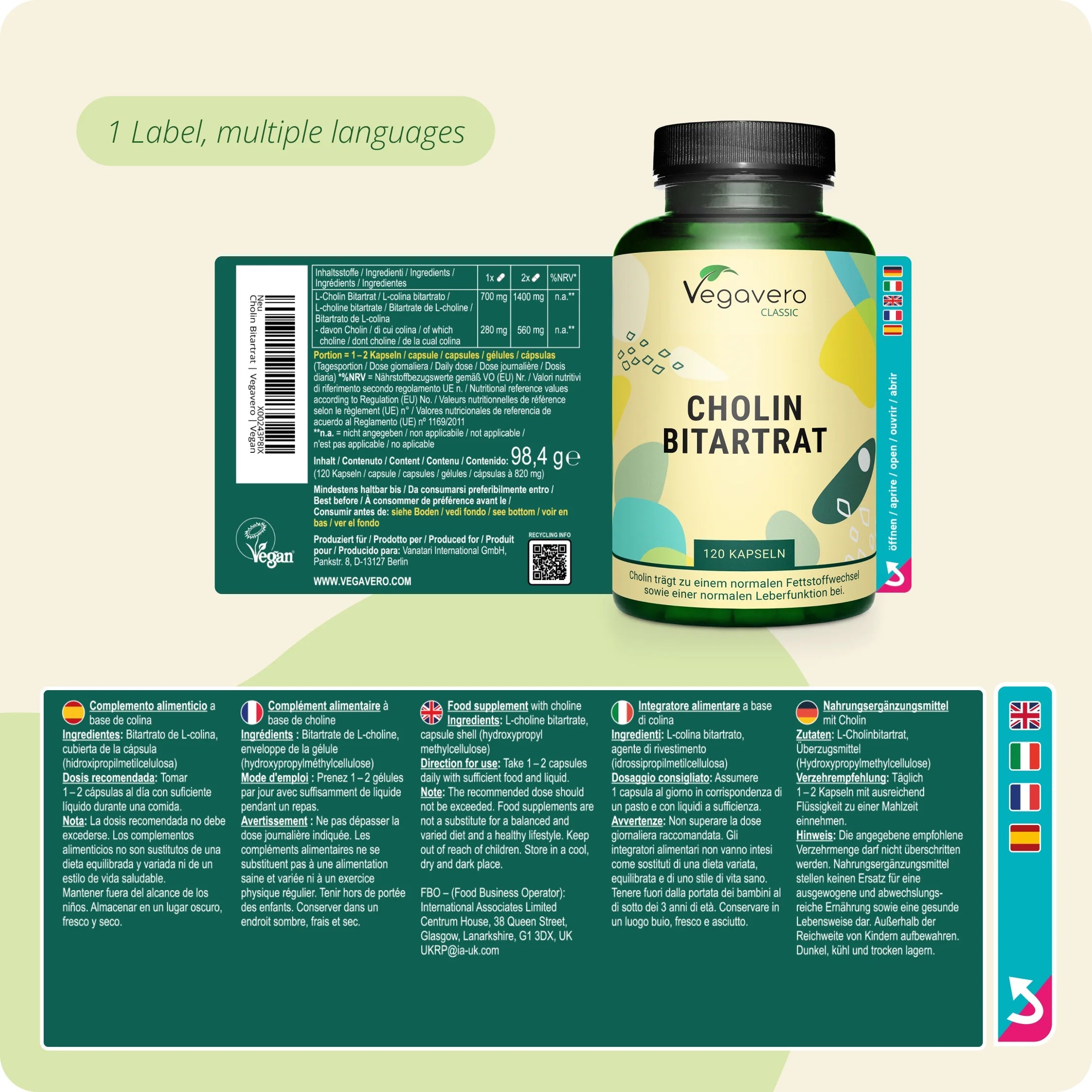 Choline Bitartrate Capsules